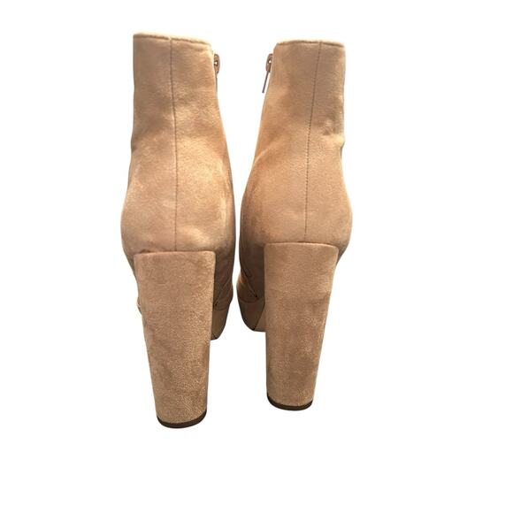 Liliana Women's Nude Opened Toe Boots Heels Size 10 - Picture 3 of 7